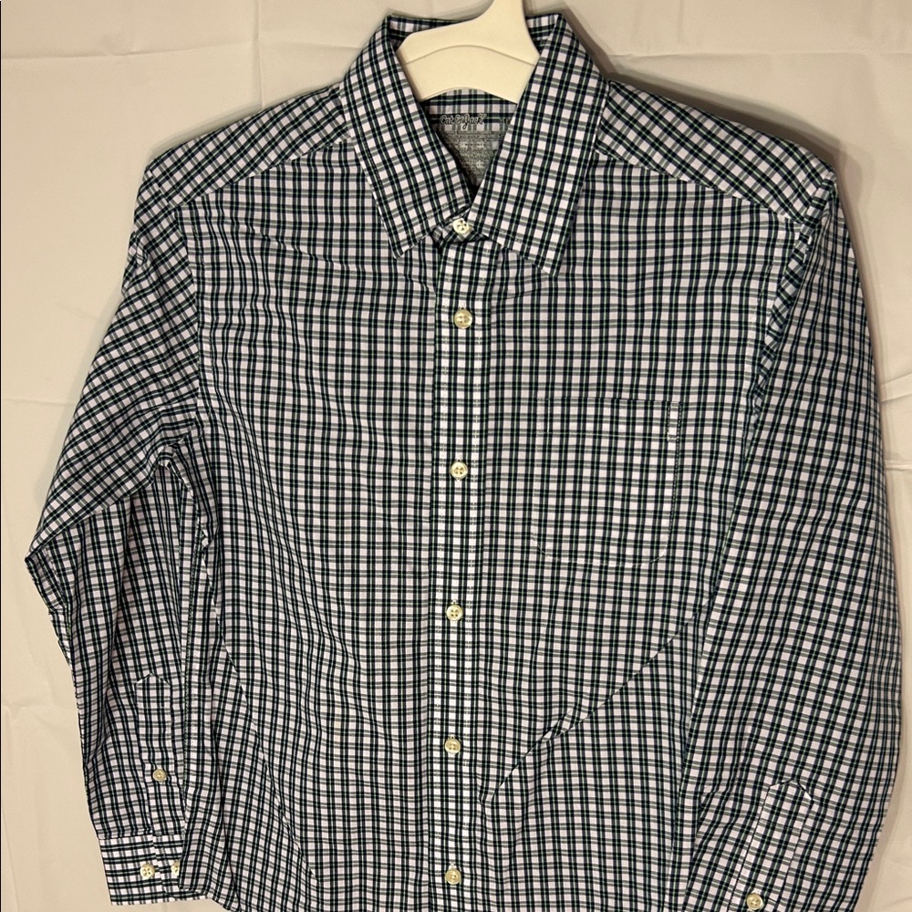 Boys' Long Sleeve Button-Down Dress Shirt - Cat & Jack™ Green Checkered